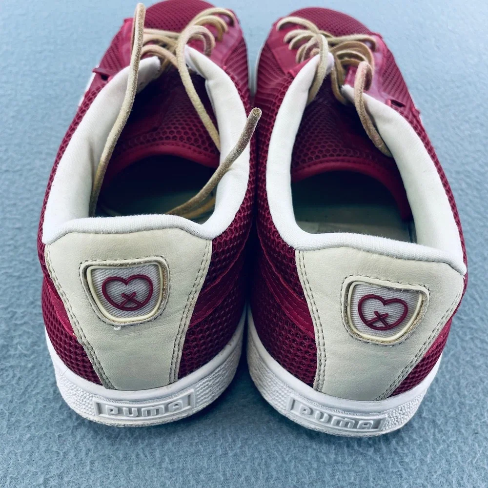 Puma x Aime Leon Dore Men Sneakers Burgundy Mesh Leather Size 13 ALD States
